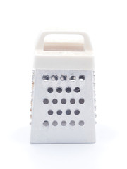 Metal grater on a white background
