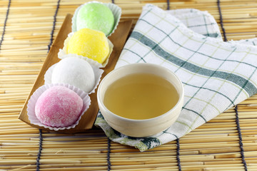 Japanese desserts made of sticky rice.