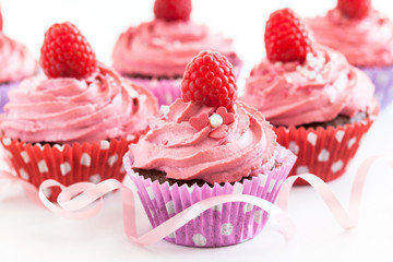 Tasty raspberry cupcakes