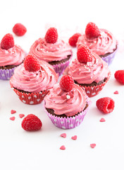 Tasty raspberry cupcakes