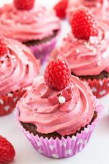 Tasty raspberry cupcakes