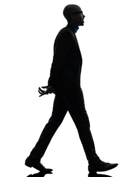 recommend clip art: african black man walking toothy smiling  silhouette