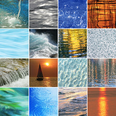 Collage - Wasser und Wellen