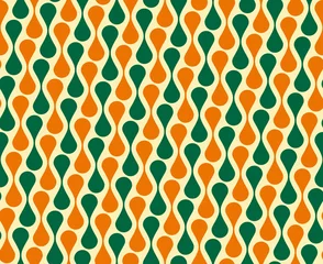 Foto op Plexiglas Oranje naadloze patroon retro