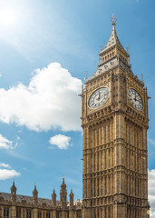 Fototapeta na wymiar Close up of Big Ben Clock Tower