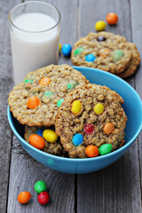 Cookies with colorful candies