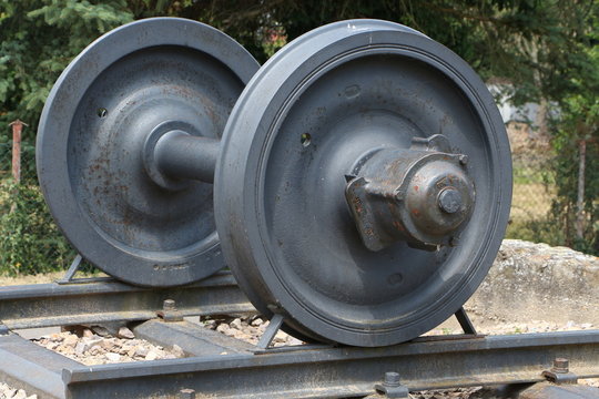 Radsatz f&uuml;r Eisenbahn, Lokomotive und Waggon
