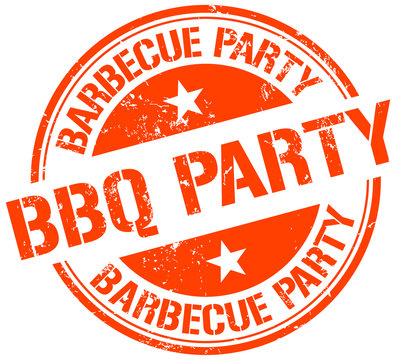 bbq party stamp