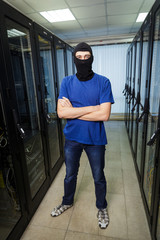 Fototapeta premium Masked cyber hacker
