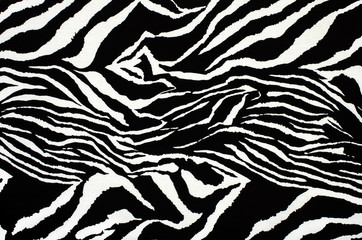 Fototapeta na wymiar Black and white zebra pattern. Animal print as background.
