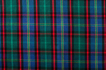 Scottish tartan pattern. Red,blue,green plaid print background.