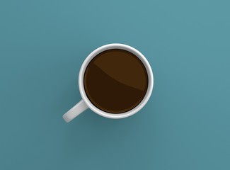 Tasse Kaffee weiß