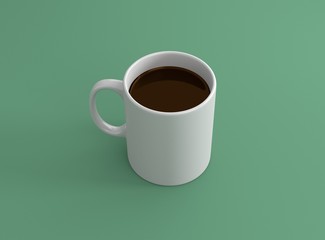 Tasse Kaffee weiß