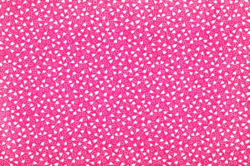 Fuchsia floral pattern.Tulips and dots print on pink background.