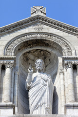 Jesus Christ Sculpture at the Basilique du Sacre Coeur in Paris