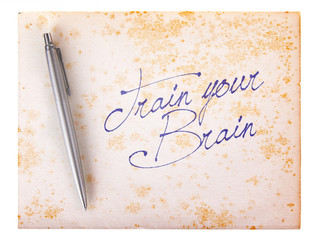 Old paper grunge background - Train your brain