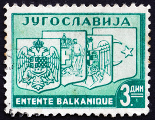 Postage stamp Yugoslavia 1937 Balkan Entente