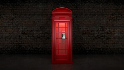Obraz na płótnie Canvas British Phone Booth in London