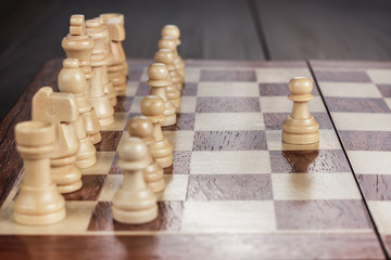 chess leadership concept on the chessboard