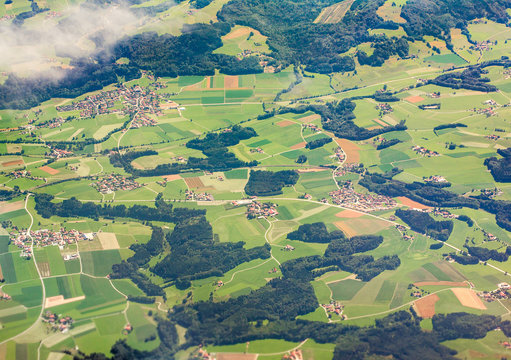 Aerial view of Bavaria, Germany