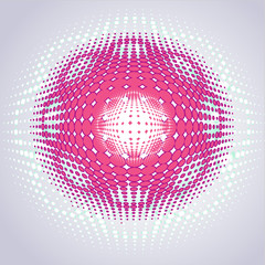 Psychedelic flower illustration for electronic dance music