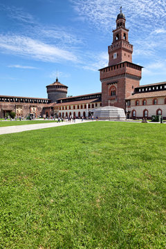 Innenhof Castello Sforzesco in Mailand