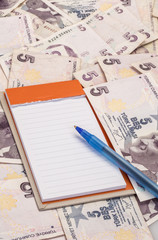 notebook on turkish liras
