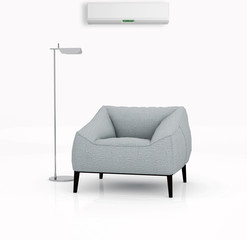 Interno con aria condizionata