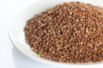 Buckwheat in a plate