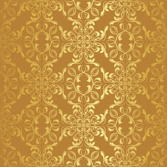 damask pattern. vector seamless wallpaper. flower background
