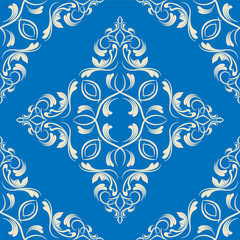 damask pattern. vector seamless wallpaper. flower background