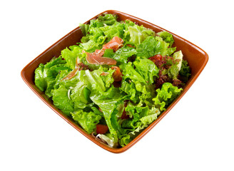 fresh salad isolated on white