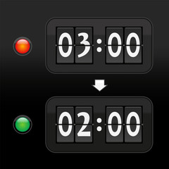 Standard time digital dial clock face