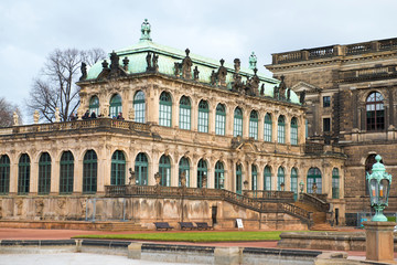 Fototapeta na wymiar The Zwinger is a palace built in Rococo style. Dresden, Germany