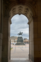 Obraz premium Equestrian Statue of King John of Saxony in Dresden