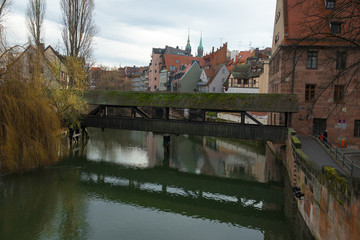 View of the Old Town architecture in Nuremberg, Germany