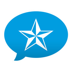 Etiqueta tipo app azul comentario simbolo favorito