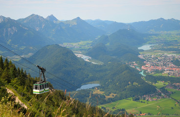 Cableway in the Alps, Germany