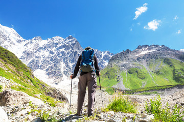 Naklejka premium Hike in mountains