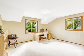 Spacious office room in bright  colors