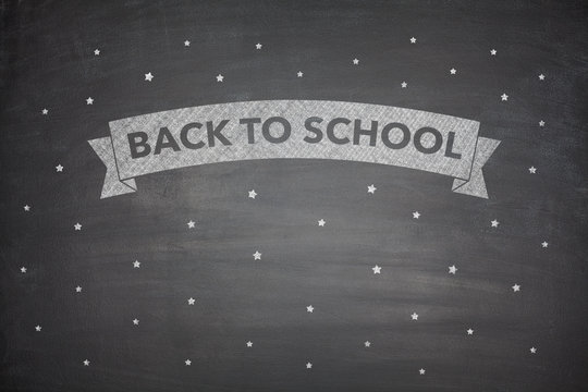 Back to shool on blacboard