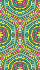 Colorful Tribal Seamless Pattern