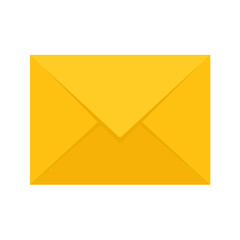 Vector Yellow Envelope Flat Icon