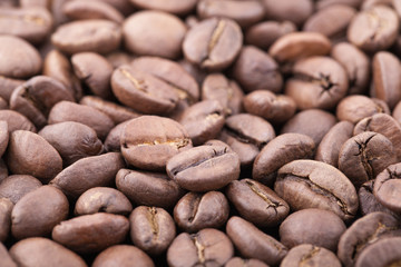 Roasted coffee beans background
