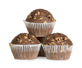 muffins isolated on white background