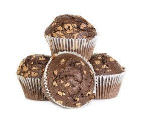 muffins isolated on white background