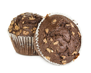 muffins isolated on white background