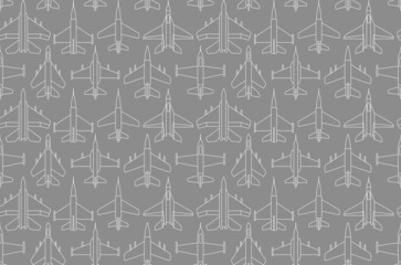 seamless pattern with military airplanes 01