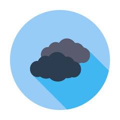 Overcast single flat icon.