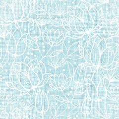 Blue lace flowers textile seamless pattern background - 69283740